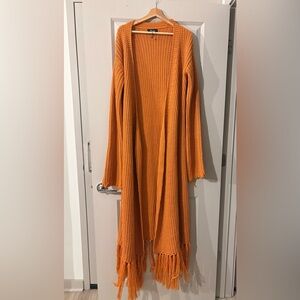 Hanifa Vibrant Orange Knit Sweater
